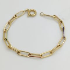 Renkli Mineli Yassı Halka Zincir Bileklik – BLK0593