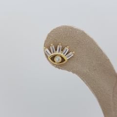 Baget Taşlı Kirpikli Göz Küpe – KP00492