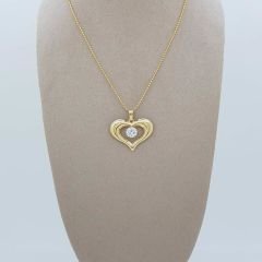 Taşlı Kalp Kolye Ucu – KLY0797