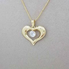 Taşlı Kalp Kolye Ucu – KLY0797