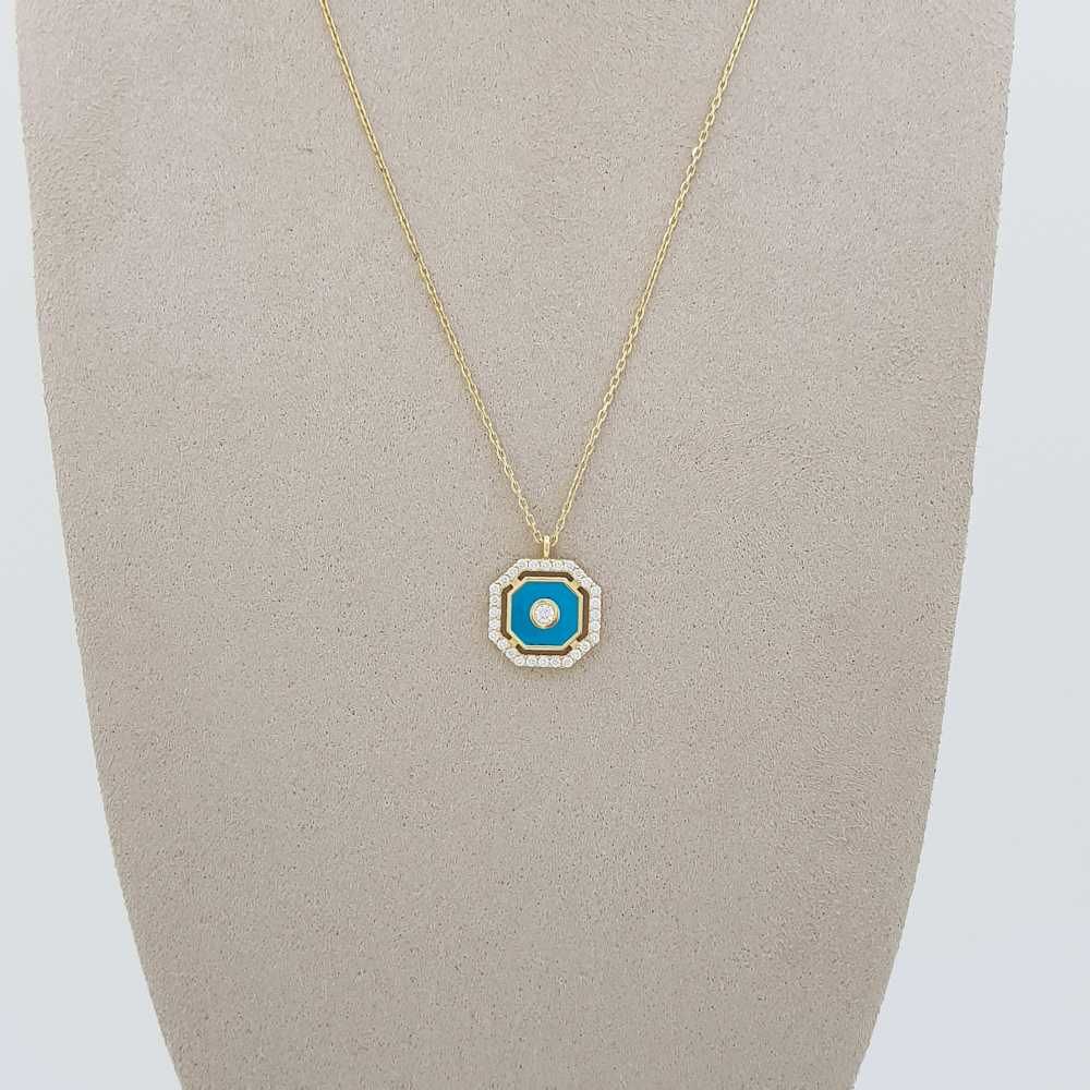 Taşlı Turkuaz Kolye – KLY0824