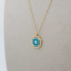 Taşlı Turkuaz Kolye – KLY0824