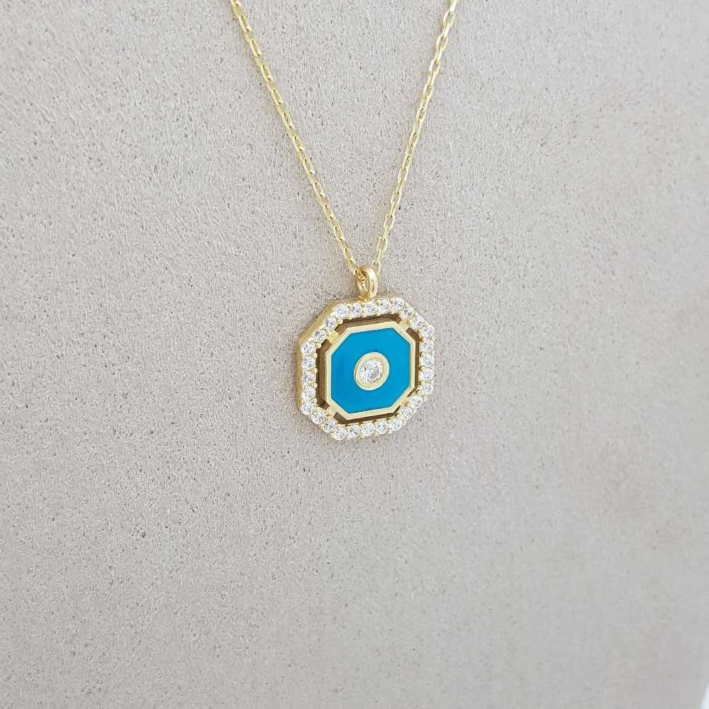 Taşlı Turkuaz Kolye – KLY0824