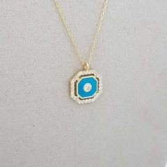 Taşlı Turkuaz Kolye – KLY0824
