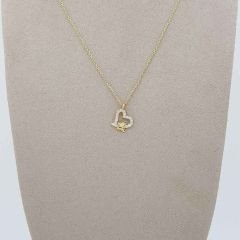 Taşlı Kelebekli Kalp Kolye – KLY0591