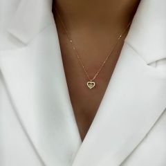 Taşlı Kalp Kolye – KLY0592