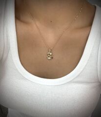 Taşlı S Harfi Kolye Ucu - KLU0758