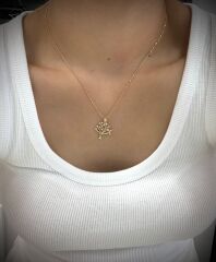 Taşlı Ağaç Kolye Ucu - KLU0736
