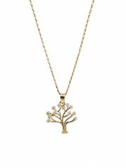 Taşlı Ağaç Kolye Ucu - KLU0736