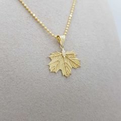 Çınar Ağacı Yaprağı Kolye Ucu – KLU0456