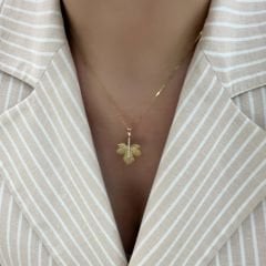 Çınar Ağacı Yaprağı Kolye Ucu – KLU0458