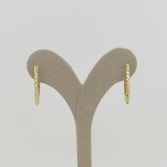 Dokulu Oval Halka Küpe – KP00763