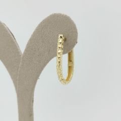 Dokulu Oval Halka Küpe – KP00763