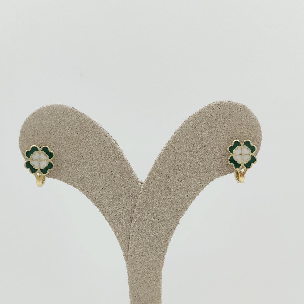 Yeşil Renkli Yonca Küpe – KP00767