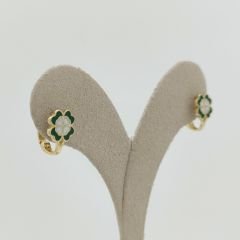 Yeşil Renkli Yonca Küpe – KP00767