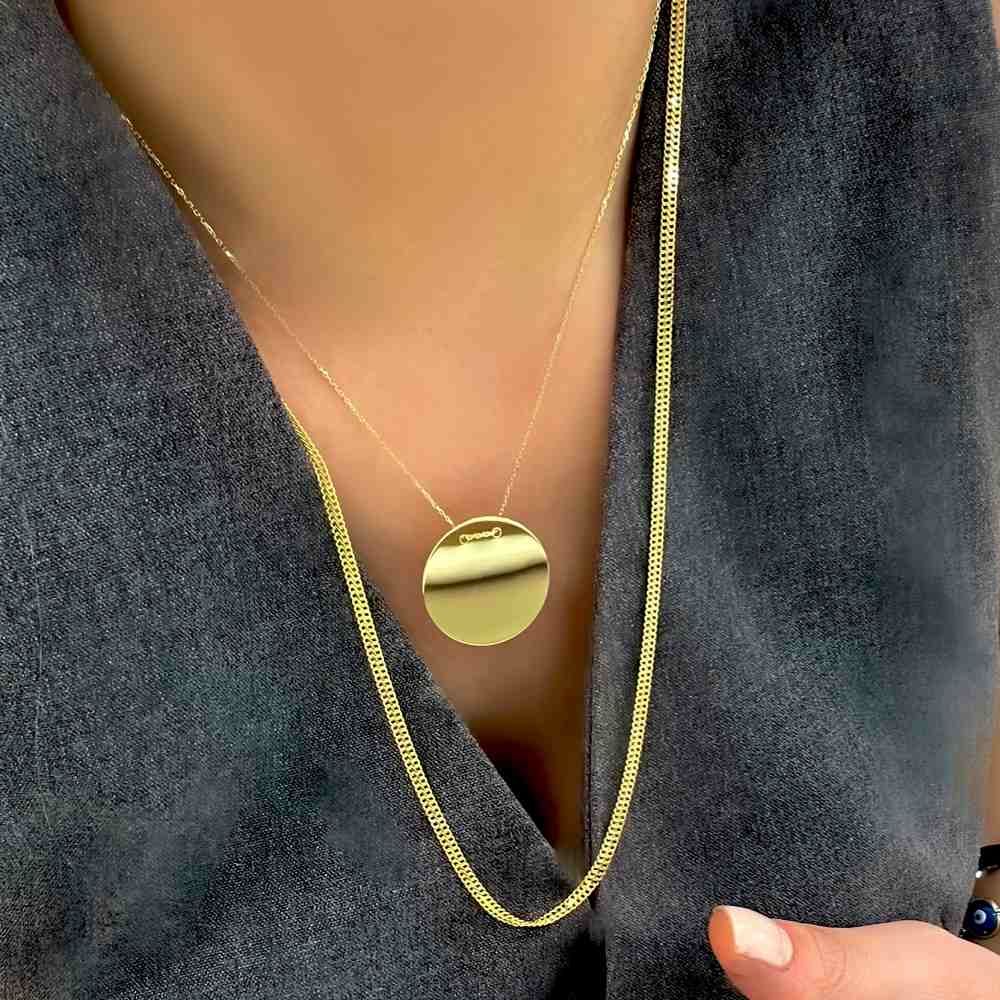 Madalyon Kolye Uçlu Zincir – KLY0903