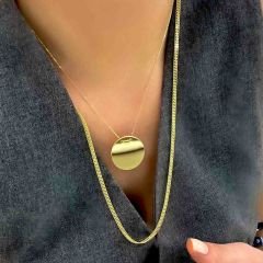 Madalyon Kolye Uçlu Zincir – KLY0903