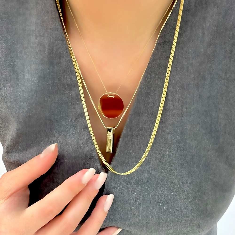 Külçe Altın Kolye Uçlu Zincir – KLY0902