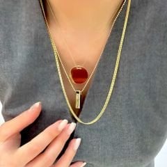 Külçe Altın Kolye Uçlu Zincir – KLY0902