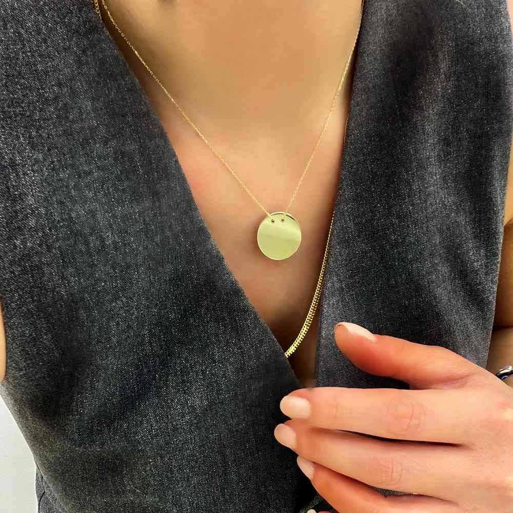 Madalyon Kolye Uçlu Zincir – KLY0905