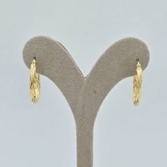 Dokulu Halka Küpe Altın – KP00778