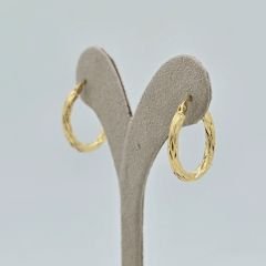 Dokulu Halka Küpe Altın – KP00778