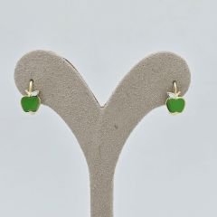 Çocuk Yeşil Elma Küpe Altın – KP00786