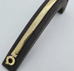 Taşlı Balıksırtı Zincir Altın Bileklik – BLK0757