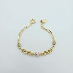 Altın Bileklik Renkli Mineli Taşlı – BLK0772