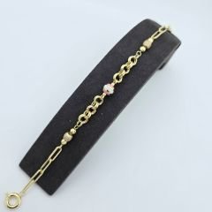 Altın Bileklik Renkli Mineli Taşlı – BLK0772
