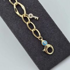 Altın Bileklik Sallantılı Renkli Mineli Taşlı – BLK0770