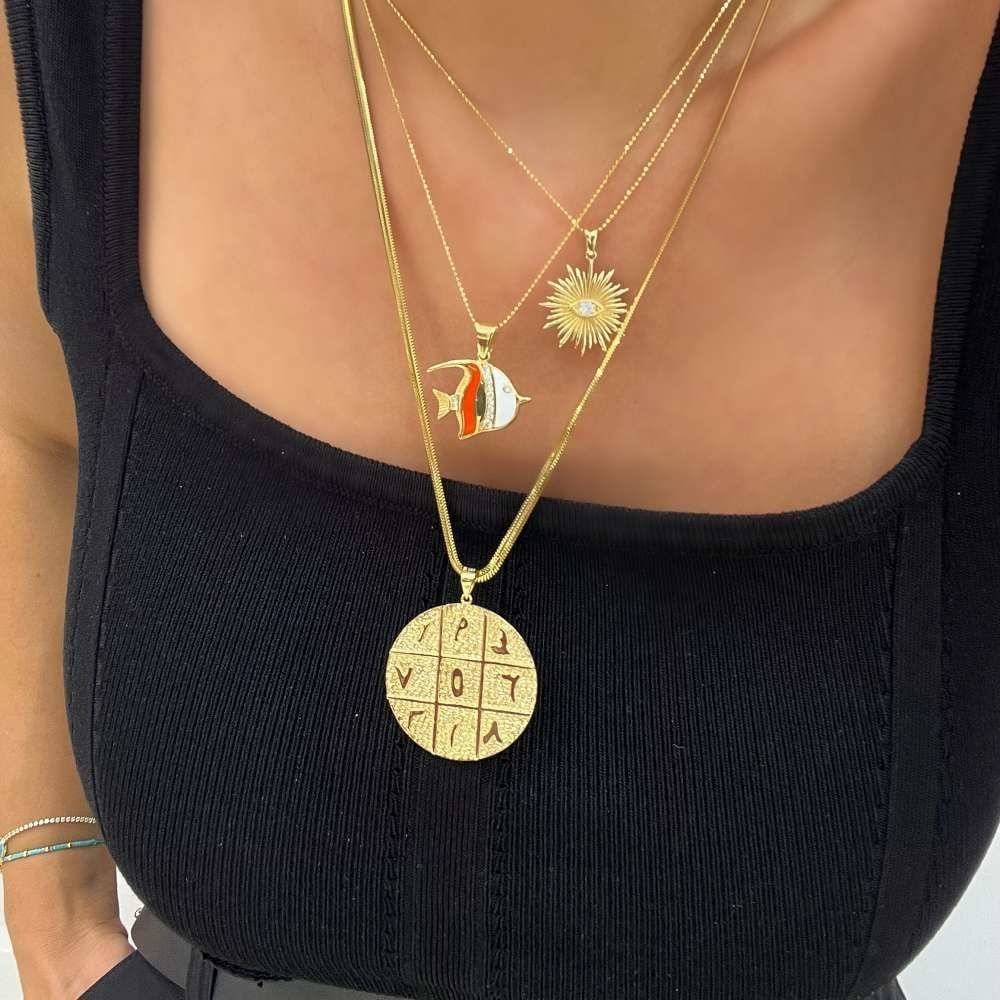 Tılsımlı Madalyon Kolye Ucu Büyük Boy– KLU0491