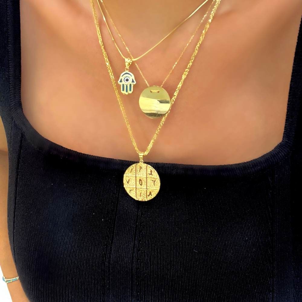 Tılsımlı Madalyon Kolye Ucu Orta Boy – KLU0492