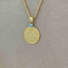 Dualı Plaka Nazar Boncuklu Kolye Ucu – KLU0245