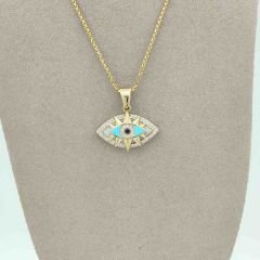 Kirpikli Renkli Göz Kolye Ucu – KLU0494