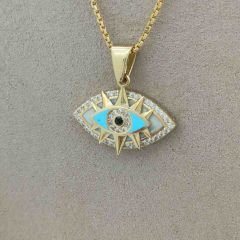 Kirpikli Renkli Göz Kolye Ucu – KLU0494