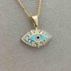 Kirpikli Renkli Göz Kolye Ucu – KLU0494