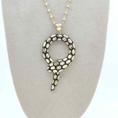 Yeşil Taşlı Yılan Kolye Ucu – KLU0401