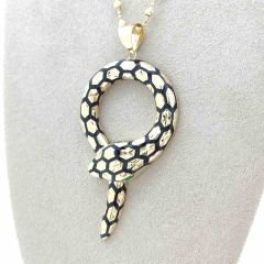 Yeşil Taşlı Yılan Kolye Ucu – KLU0401