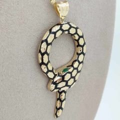 Yeşil Taşlı Yılan Kolye Ucu – KLU0401