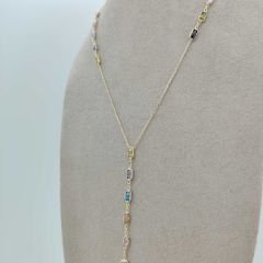 Renkli Kare Taşlı Kolye – KLY0912