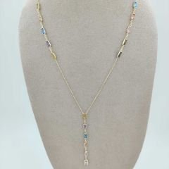 Renkli Kare Taşlı Kolye – KLY0912