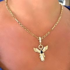 Taş Detaylı Anka Kuşu Kolye Ucu – KLU0498