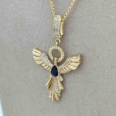 Taş Detaylı Anka Kuşu Kolye Ucu – KLU0498