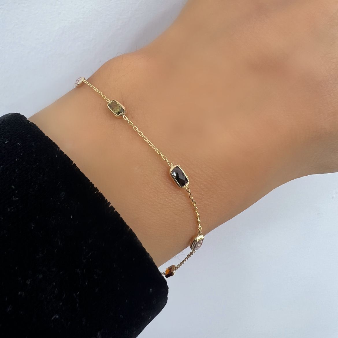 Renkli Baget Taşlı Bileklik – BLK0821