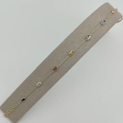 Renkli Baget Taşlı Bileklik – BLK0821