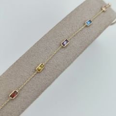 Renkli Baget Taşlı Bileklik – BLK0821