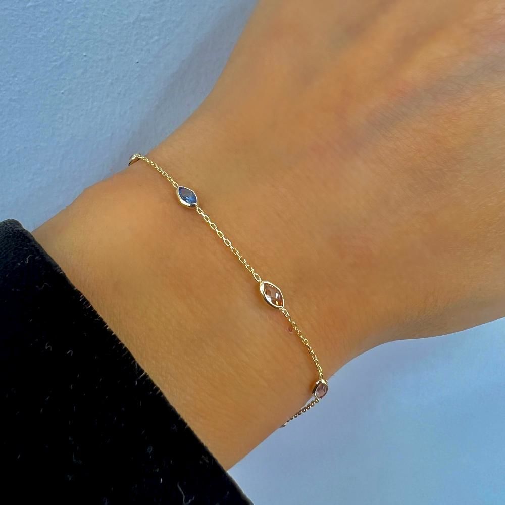 Renkli Markiz Taşlı Bileklik – BLK0817