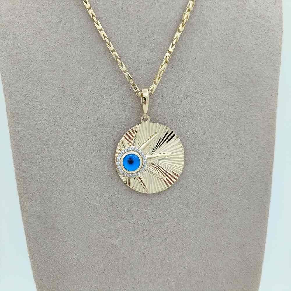 Nazar Boncuklu Güneş Kolye Ucu – KLU0537