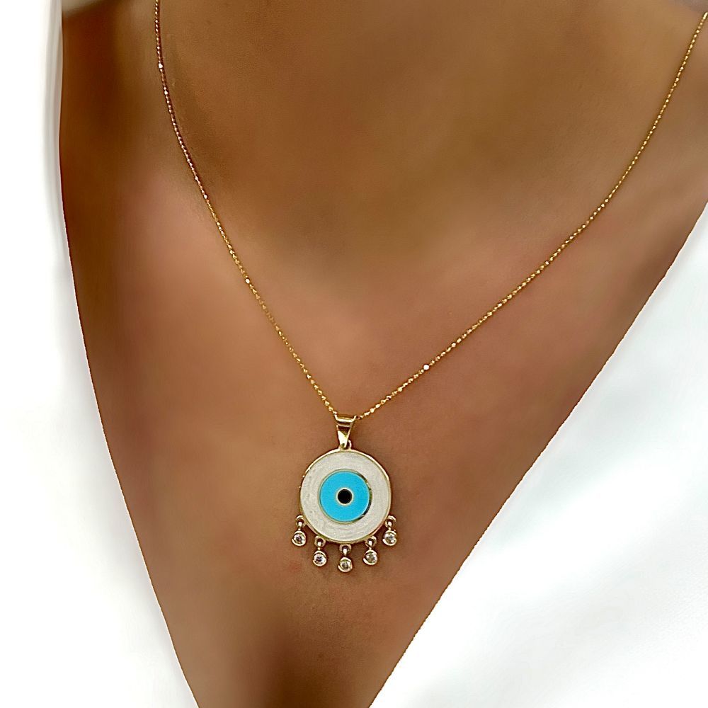 Sallantılı Nazar Boncuklu Kolye Ucu – KLU0531